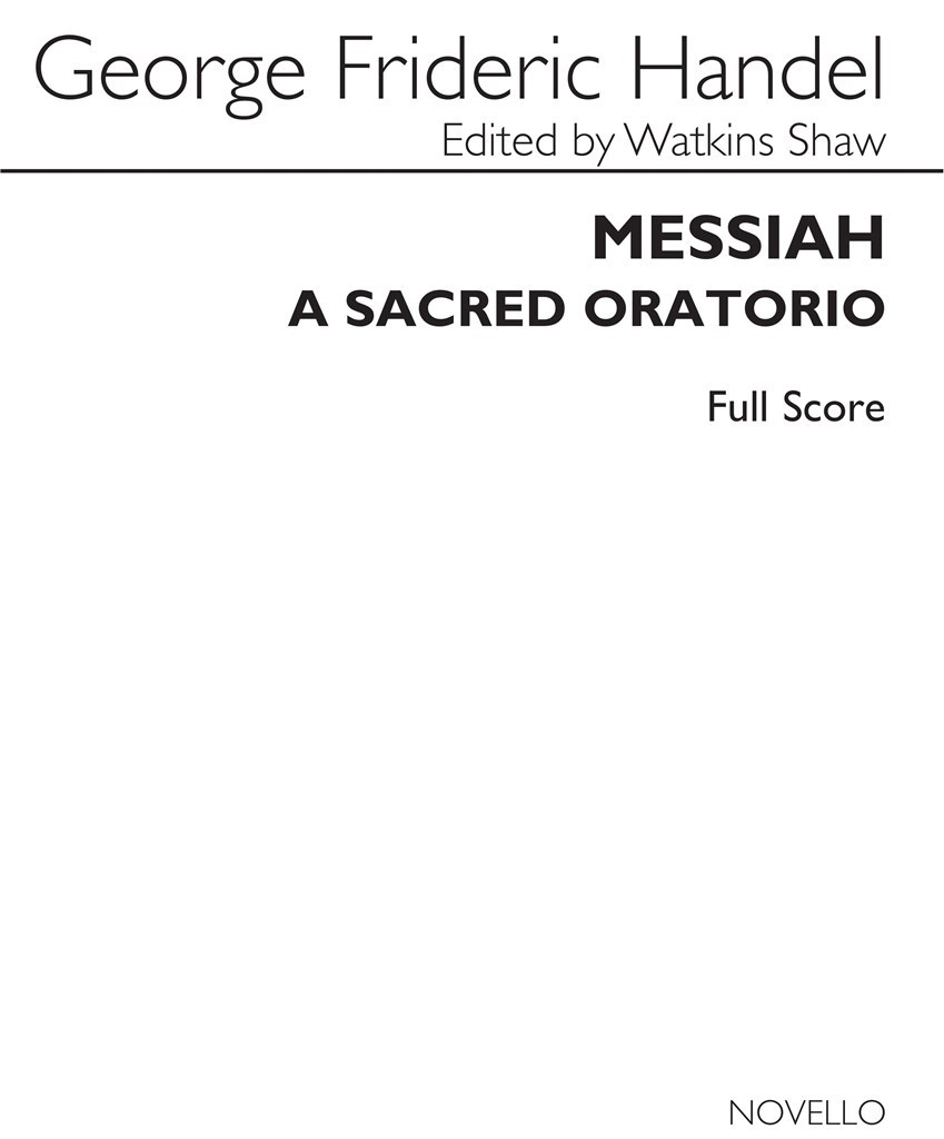Messiah - Full Score (Edited By Watkins Shaw)